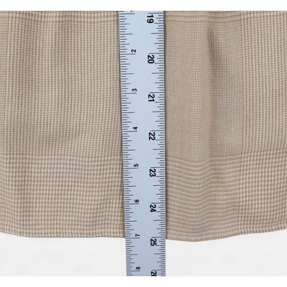 Frank & Eileen Shirt Top Flannel Silvio Cream Camel Brown Button Down Plaid Sz M - Picture 10 of 14